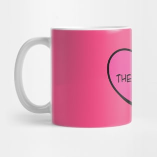 Pronoun They/Them Conversation Heart in Pink Mug